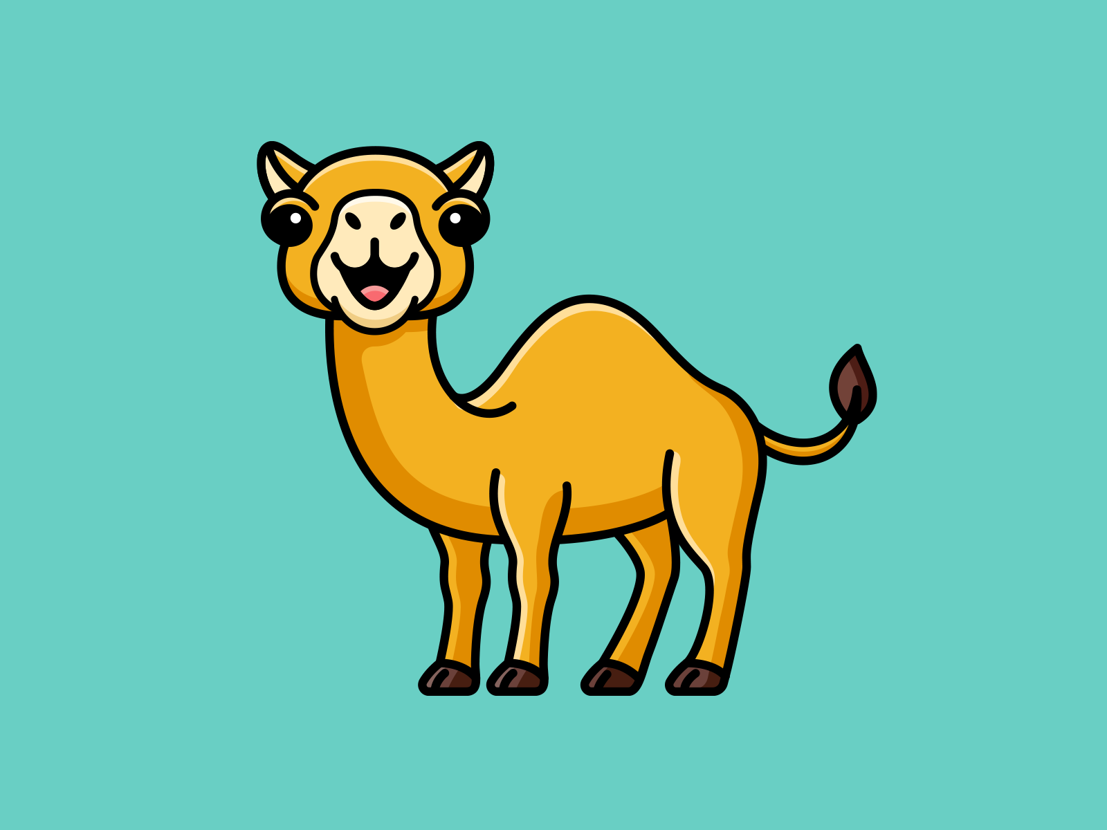 Example of Cute Camel Mascot Illustration