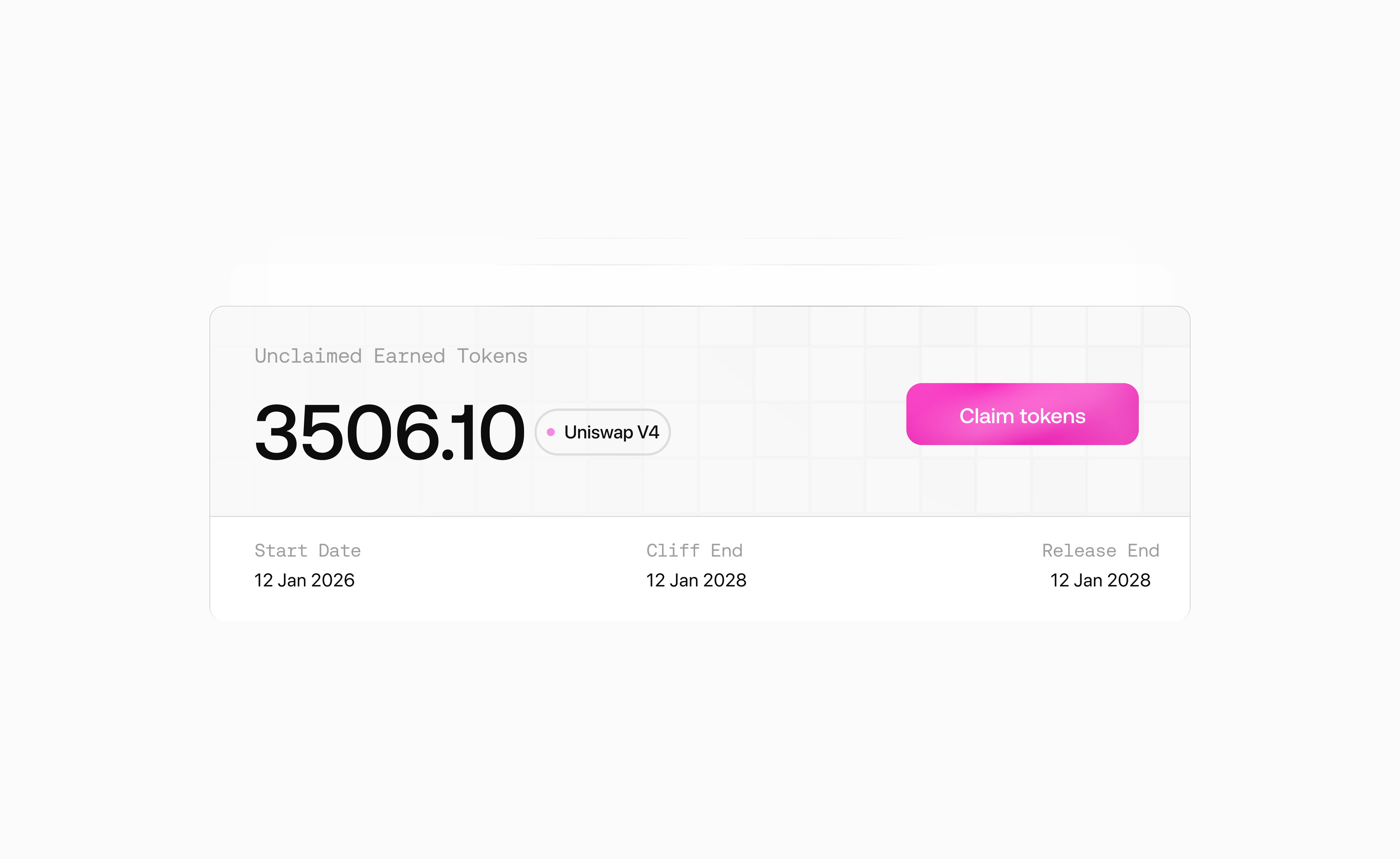 Claim Token Modal - Light Mode blockchain crypto ui web3