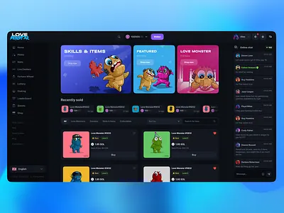 Love Monster - Casino Design affiliate banners beautiful design betting casino casino design crypto design gam gambling graphic design illustration livegames nft onlinecasino slots sportsbook ui web3