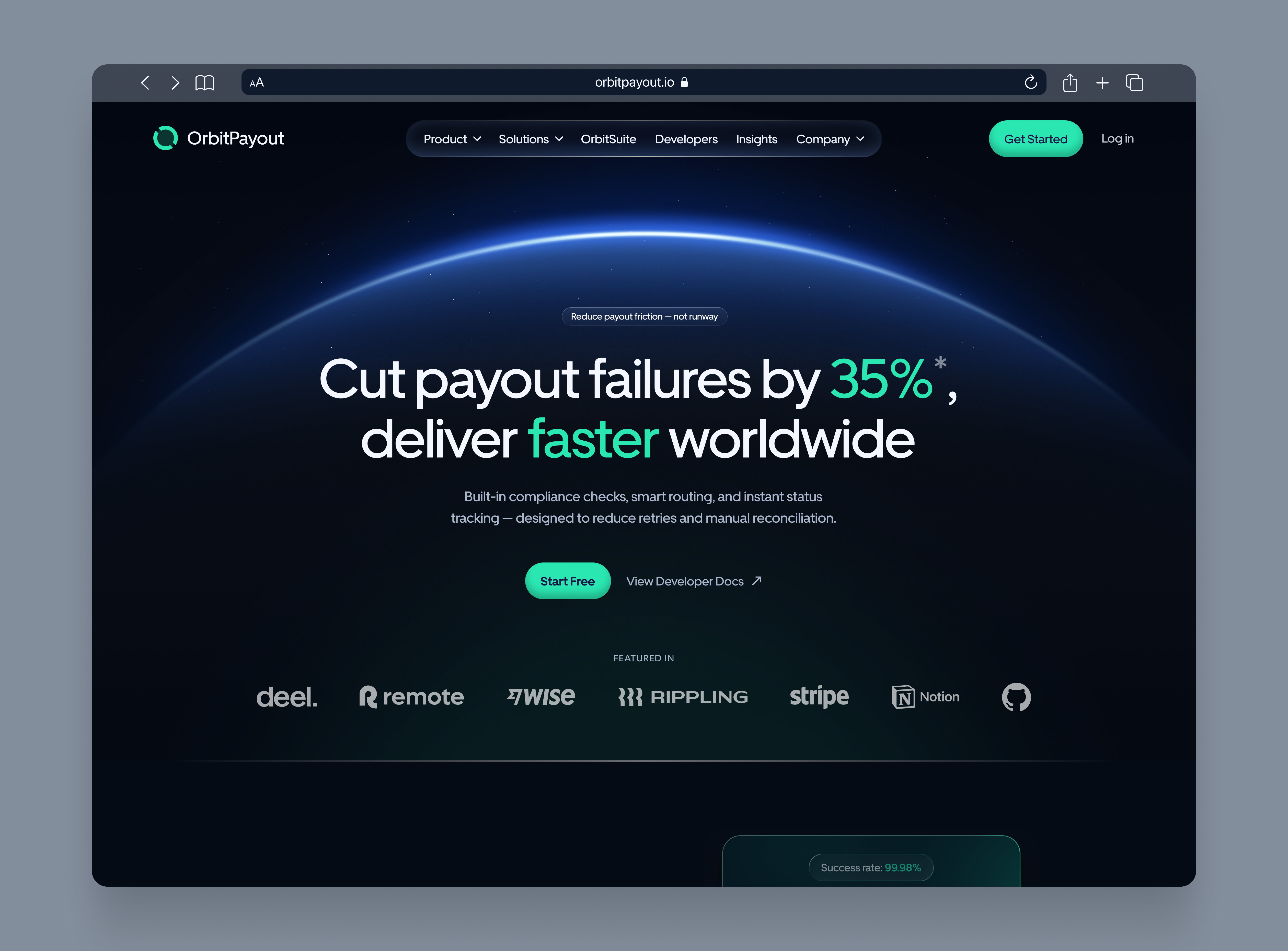 Website Redesign for a Global Payout SaaS Platform b2b finance fintech homepage landing page payments product design saas ui ux web design website design