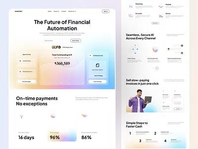 Ai Finance Landing page ✦ Agentrix ai ai event ai finance ai generation ai landing page ai landing page design ai product ai task ai task manager ai website clean ui design finance landing page finance saas fintech ui design investment platform ui landing page design product design startup website design user experience website