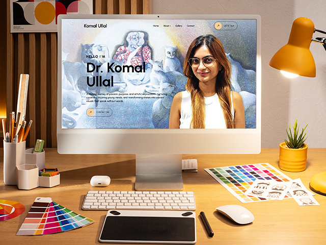 Sketch Artist Portfolio Website Design - Komal Ullal artist portfolio artist portfolio website design clean and minimal ui design graphic design ui website design