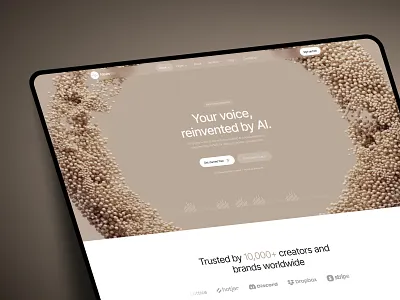 NeuroVox — AI Voice Generator Landing Page ai app design audio creative dark mode dashboard landing page minimalist neural network product design saas startup tech text to speech ui design ux voice assistant voice generator web design