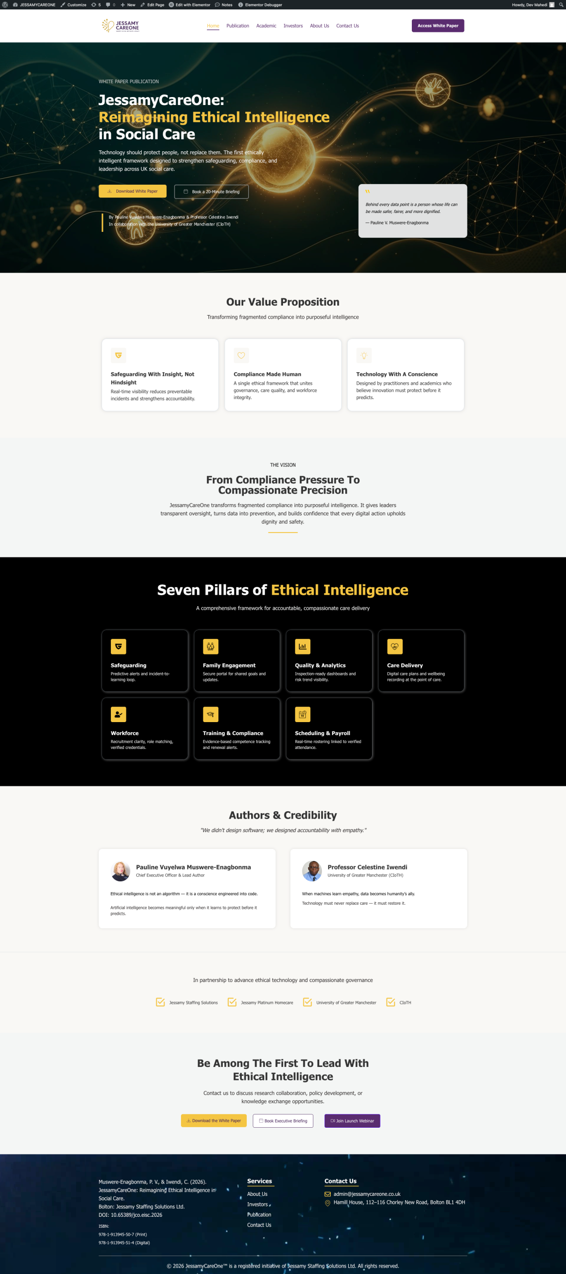 JessamyCare White paper Client website acf agency client client work clientsuccess elementor elementor design graphic design logo paper publication website wordpress wordpress website wp