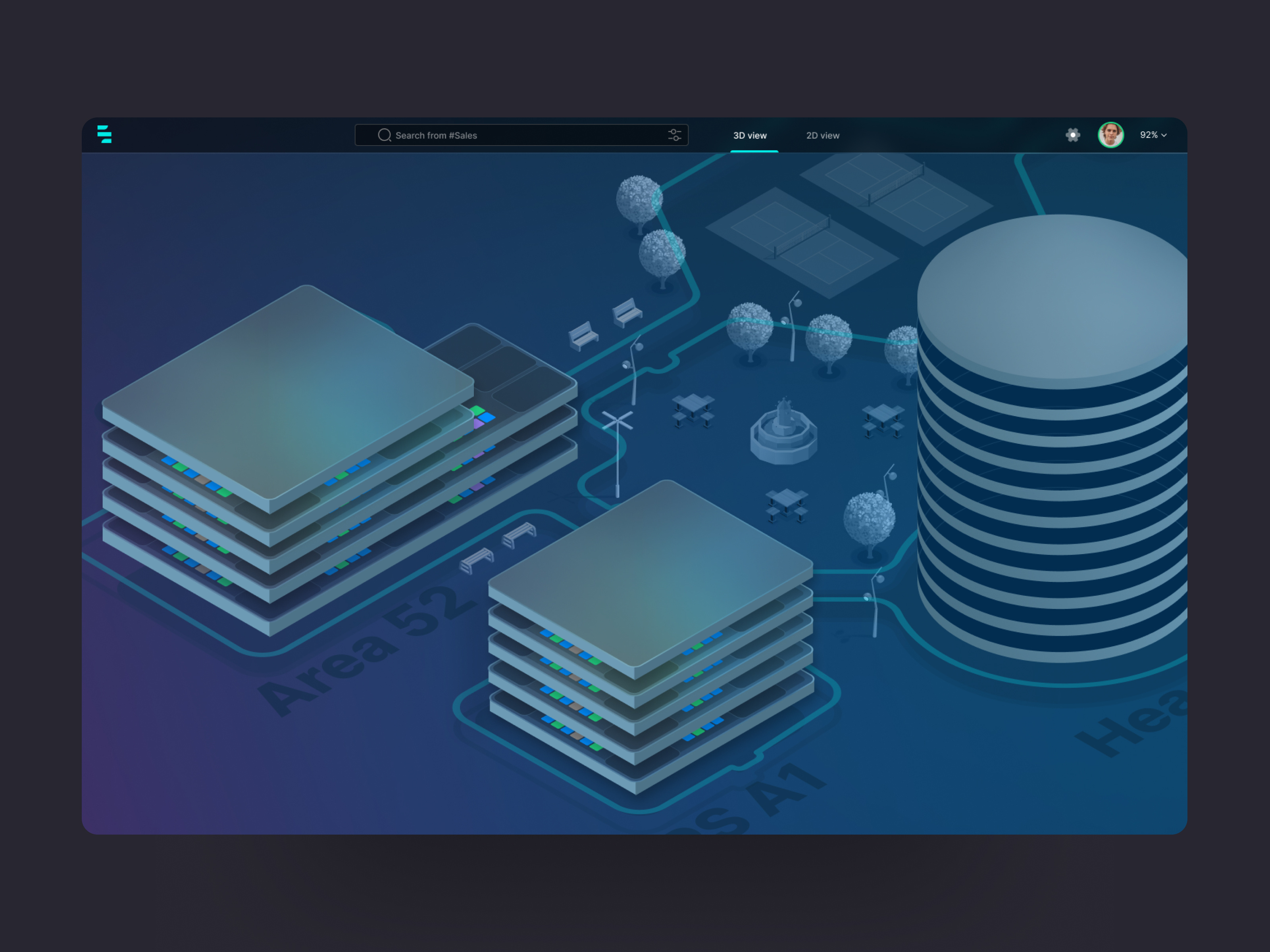 Virtual Office for Hybrid Teams: Campus / 3D Office Overview