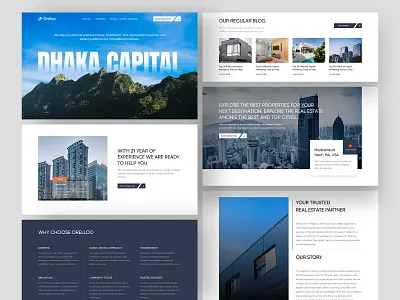 Orelloo - Real Estate Website Design app app design branding dashboard design design home rent homepage design landing page design landingpage logo minimal popular design real estate saas design trending design ui uidesign uiux uiux design website design