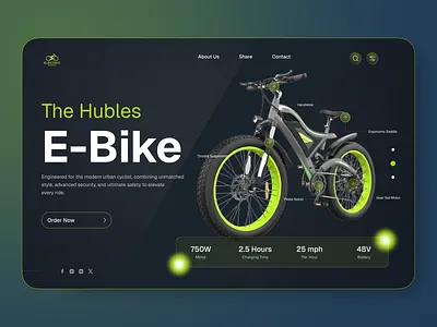 E-Bike Landing Page UI/UX automotive design concept design dark ui design veli ebike electric bike futuristic design green tech hero section industrial design landing page modern website premium design product design product showcase smart mobility tech startup ui design ux design web design