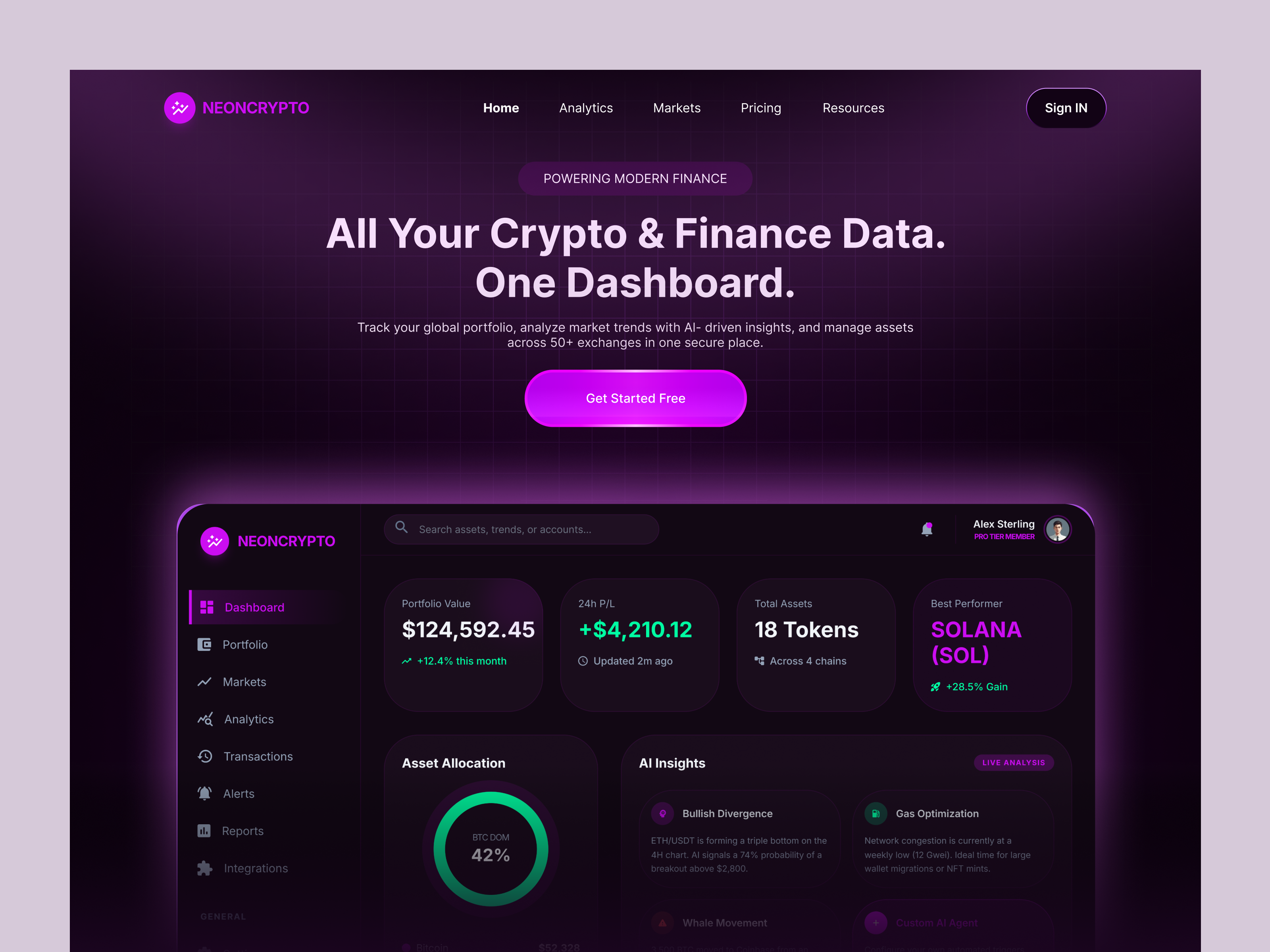 Example of Fintech & Saa S Landing Page Design