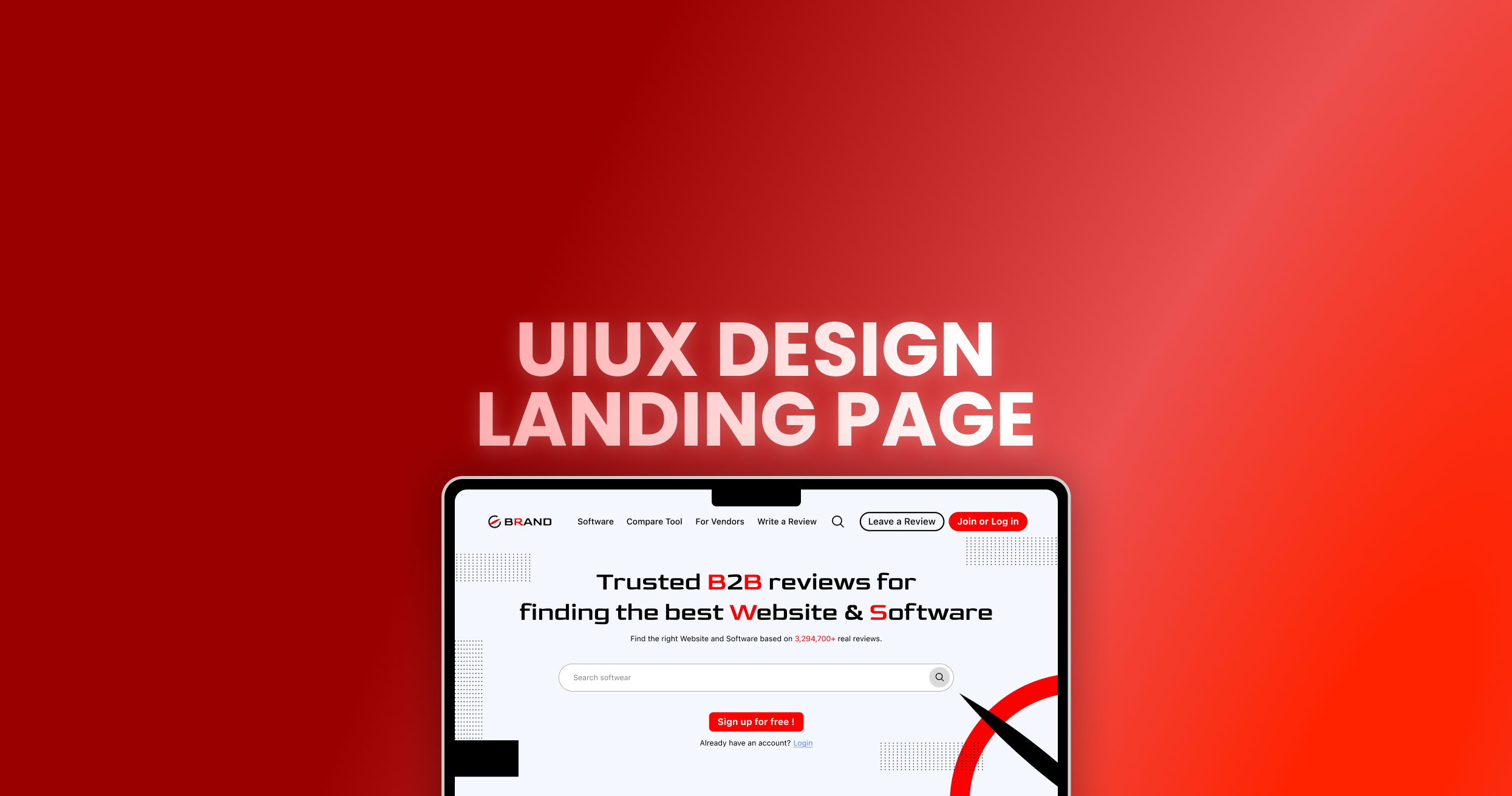 SaaS & Software Discovery Platform – UI/UX Design b2b platform figma hero section landing page marketplace product design saas platform ui design uiux ux design web design website ui