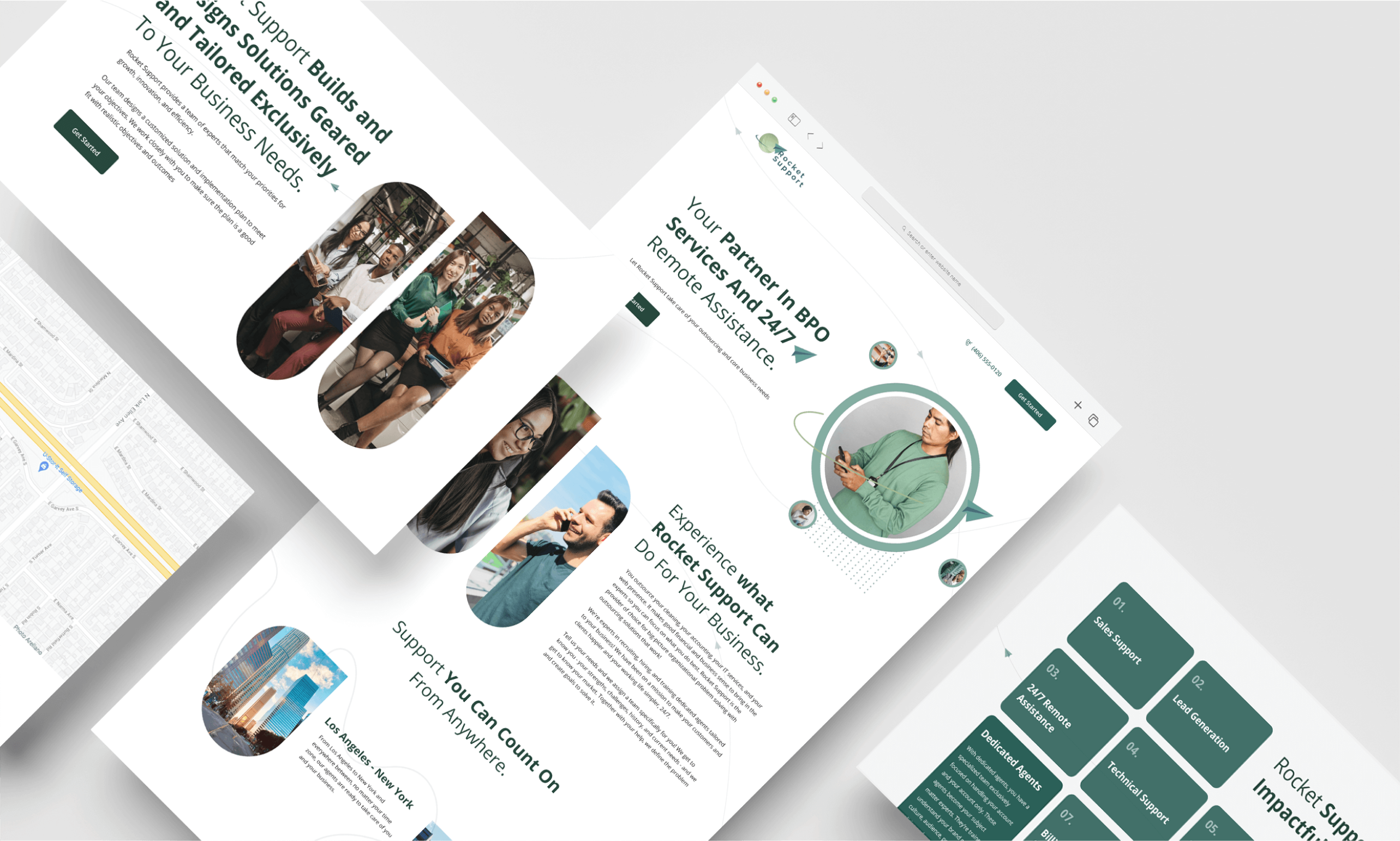 Rocket Support - Landing Page branding design hubspot icons logo ui uiux website design