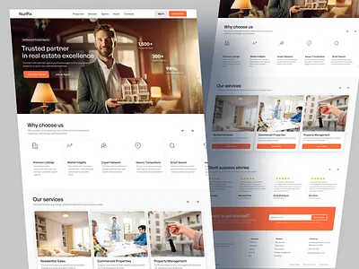 Real Estate Agents & Brokerages Landing Page dashboard ui landing page modern landing page property website real estate real estate ui real estate website ui design ux design web design