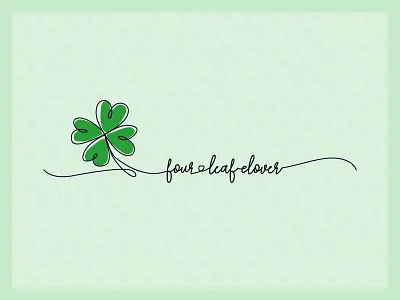 A Modern Digital 4-Leaf Clover Design! adobe illustrator art branding colorful design graphic design green illustration leafe line logo motion graphics ui vector