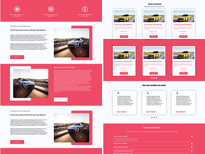 Rent Car UI Design about us page car website contact page custom website help page landign page landing page template product page rent car website ui ui design web app website design website tamplate wordpress website
