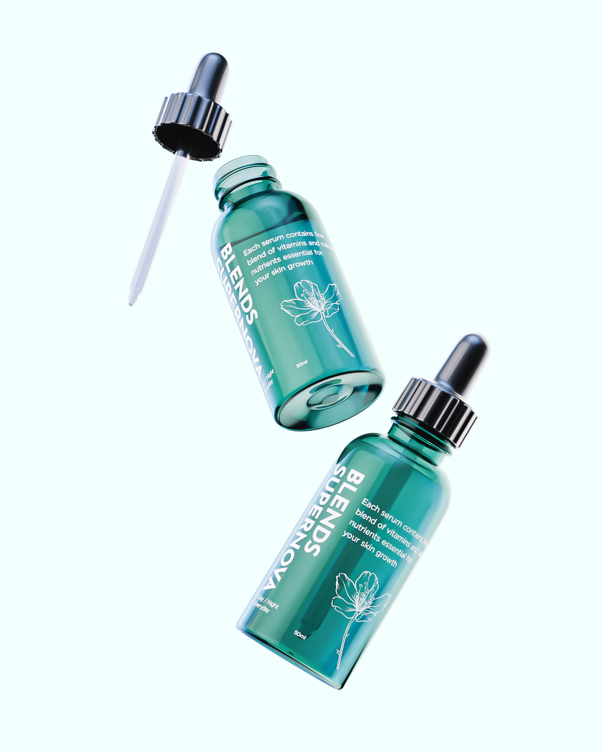 Example of Cosmetic And Supplement 3D Products 