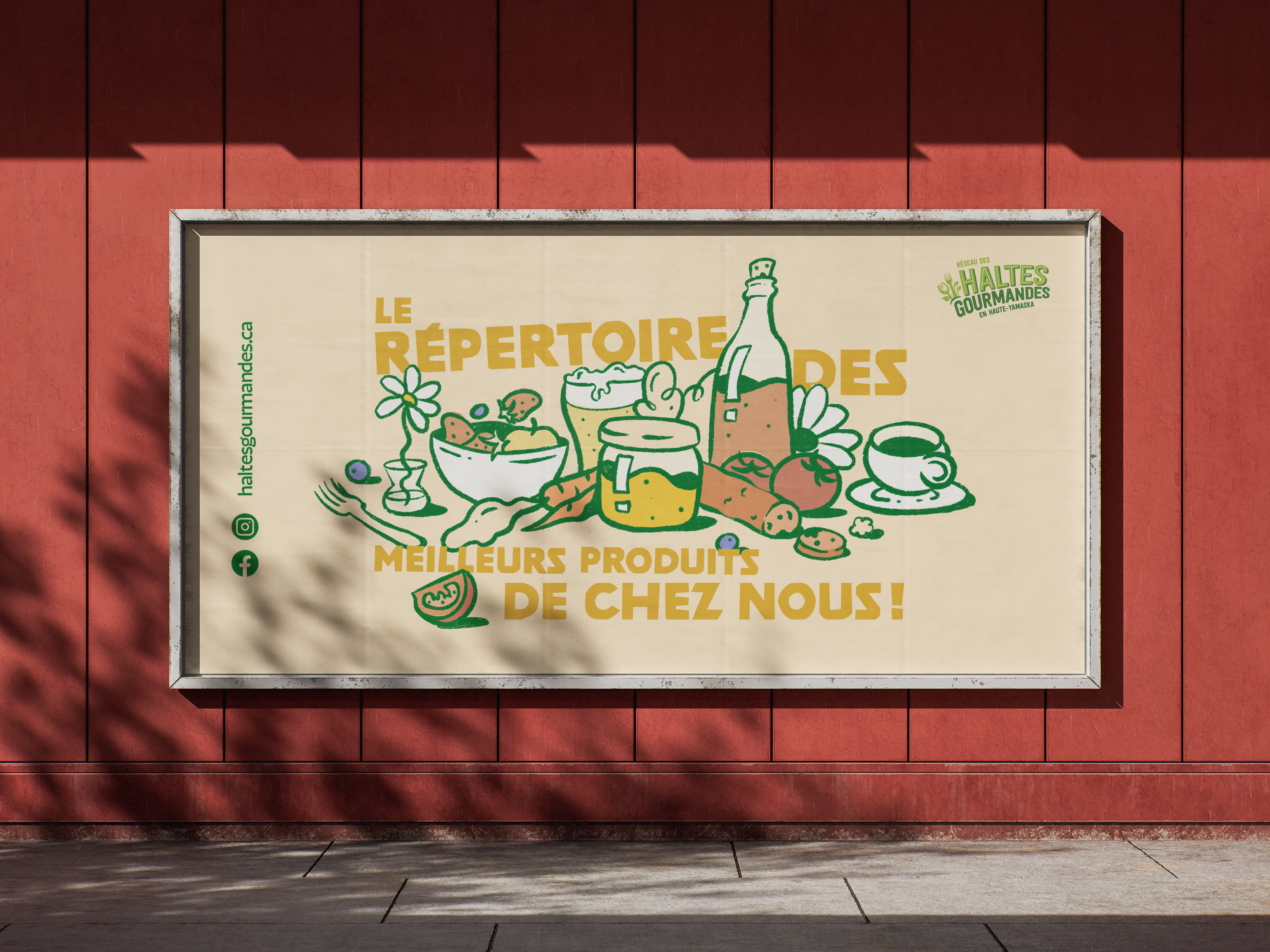 Illustrated Campaign for Les Haltes Gourmandes