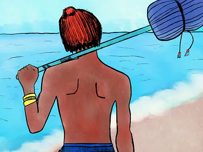“La playa” illustration design illustration