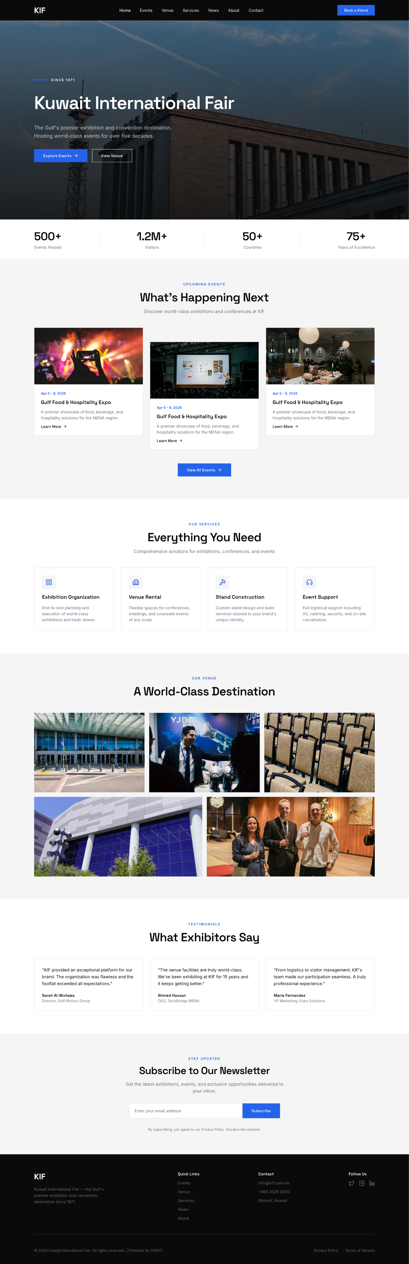 KIF New Demo Website branding ui
