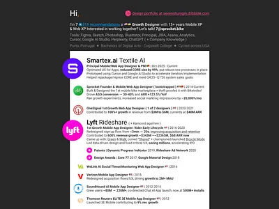 7 Design Resume PDF 2026/2 ai android app apple artificial intelligence career design designer ios lyft mobile onesignal smartex soundhound sprocket thomson reuters ui ux verizon web