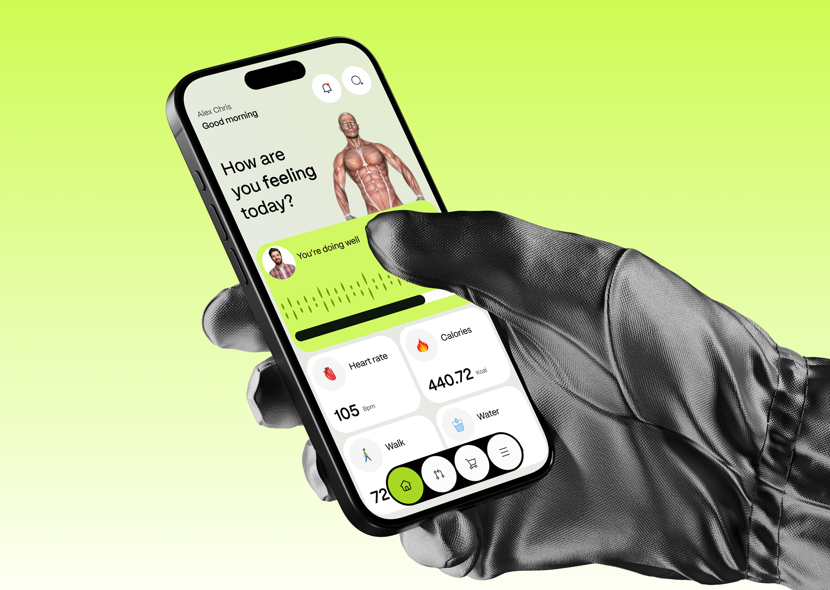 Fitness & Wellness Mobile App UI app design fitness app fitness tracker mobile mobile app mobile app design training app ui ux ux design wellness app workout app workout tracker