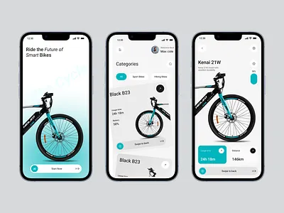 Cycle Mobile App Clean & modern app ui deisgn mobiel app mobile app design modern ui ui deisng uiux uiux deisgn user experience user interface ux deisgn
