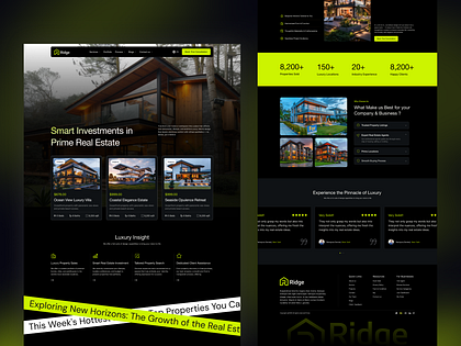 Modern Real Estate Website UI Design | Property Listing Platform