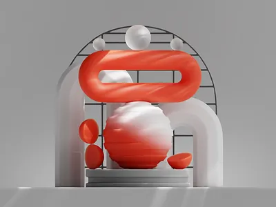 Red 3D Geometric Balance 3d 3d compositing 3d composition abstract abstract 3d balance branding geometric geometric design motion graphics red