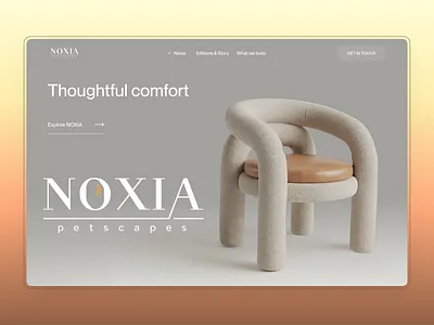 Modern Furniture Brand Website Experience 3d ecommerce furniture hero section interior website landing page luxury brand ui ux web design