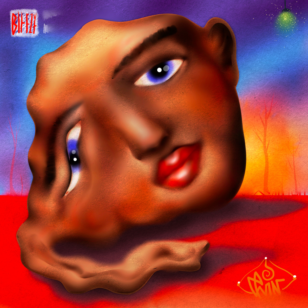 "Squishy head" art branding cartoon color pencil cover design draw dream fun illustration music portrait poster squishy surrealism tee shirt water ink