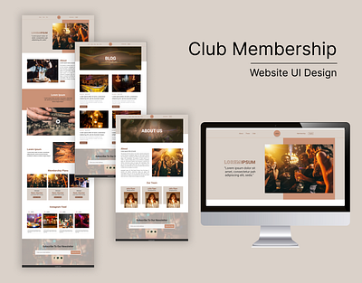 Club Membership Website Ui Design adobe xd club membership design fajarchaudhary figma graphic design membership night club uiux userinterface web design web template web ui website website ui