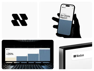 Nodus Logo & Visual Identity agency logo ai logo analytics logo brand design brand identity branding growth logo lettermark logo minimalist logo modern logo monogram n logo startup logo tech logo technology logo visual identity