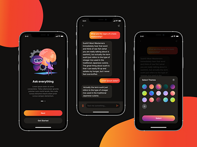 Simple AI Chat concept for mobiel app 3d app design illustration mobile ui ux