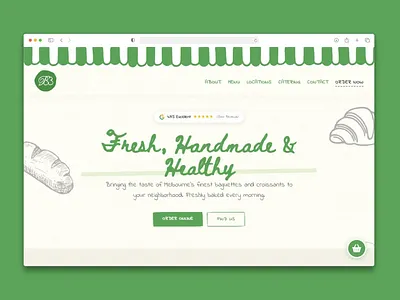 B3 Cafe Website Redesign 🌿🥖 bakery branding design graphic design ui ux web design