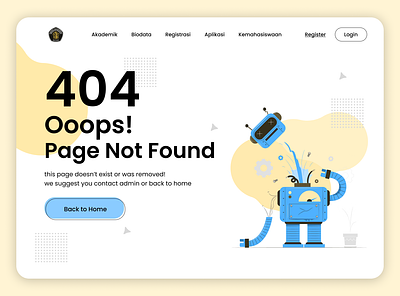 404 page - web design 404 404 page brawijaya dailyui dailyui day 8 error redesign siam siam ub ui ux