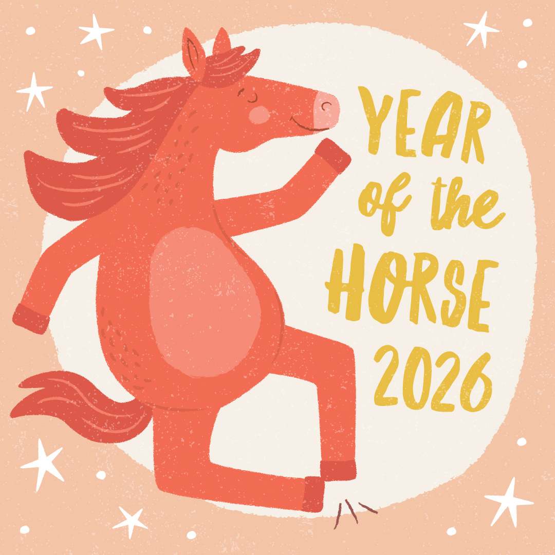 Year of the Horse Character Illustration