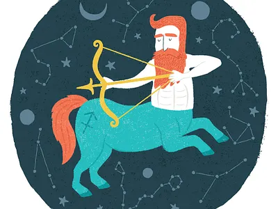 Sagittarius character illustration illustration