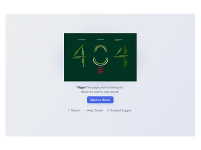 404 Error Page UI 404 page design error page figma product design ui ux