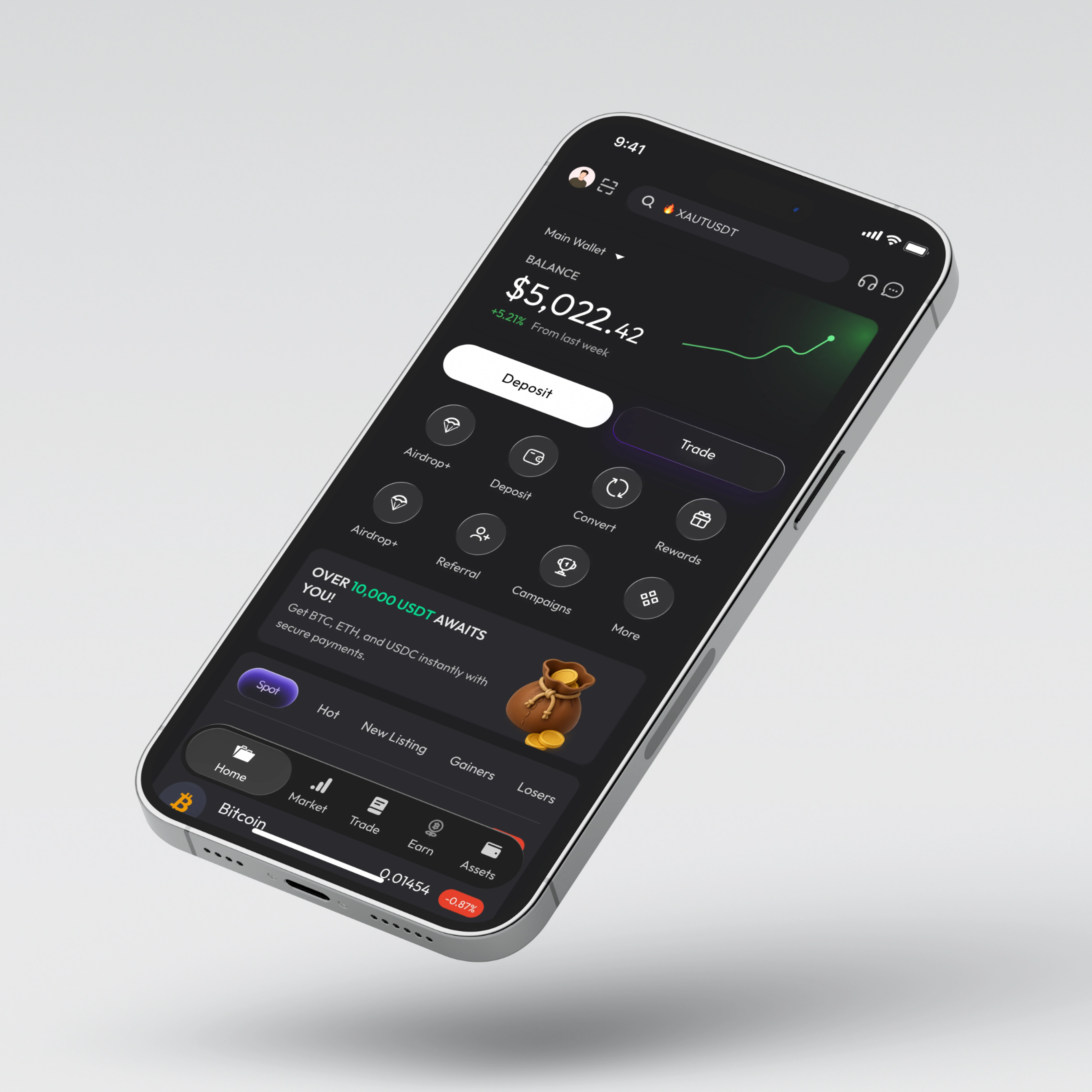 Crypto Exchanger App app design bitcoin crypto crypto app cryptocurrency design fintech forex ios mobile mobile app stock trading app ui ui design uiux ux wallet app web3