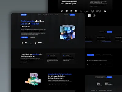 NocTik - Hosting Company Website & WHMCS Theme billing panel branding clean design custom theme dark theme frontend development germany hosting landing page modern design php premium design responsive design server hosting tech company ui design ux design web design website whmcs