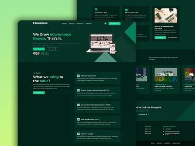 Revamped - Digital Marketing Agency Website australia blog clean design custom theme dark theme digital agency ghost handlebars marketing melbourne modern design premium design responsive design seo teal ui design ux design web design website