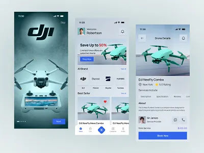 DJI - Drone Store Mobile app app app design app ui dji drone drone store drpne app fly mobile mobile app shop shopping shopping app ui ux
