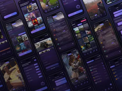 Ozlynk - UI/UX Design for games streaming Mobile App branding dark dark theme gambling game game app gamers gaming app mobile app stream streaming app ui ux