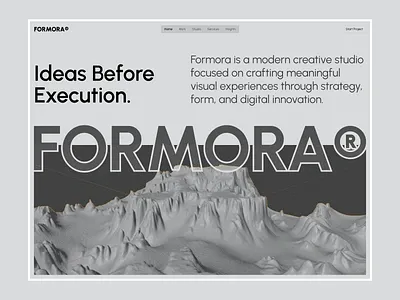 Formora - Creative Studio Website Design agencywebsite ai landing page animation formora landingpage minimaldesign mobile modernui portfolio ui uiux web webdesign websitedesign
