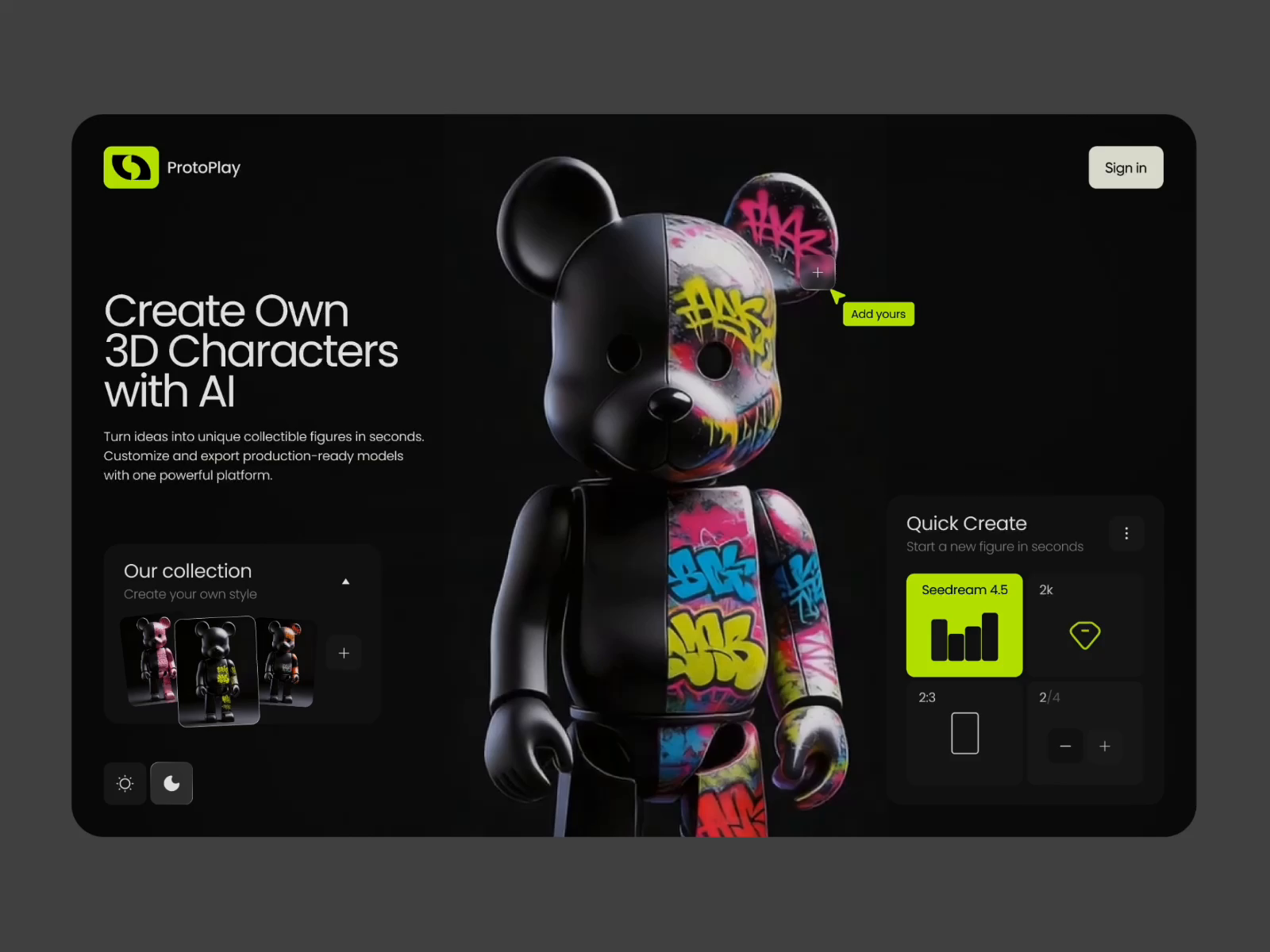 AI 3D Model Generation - Home Page