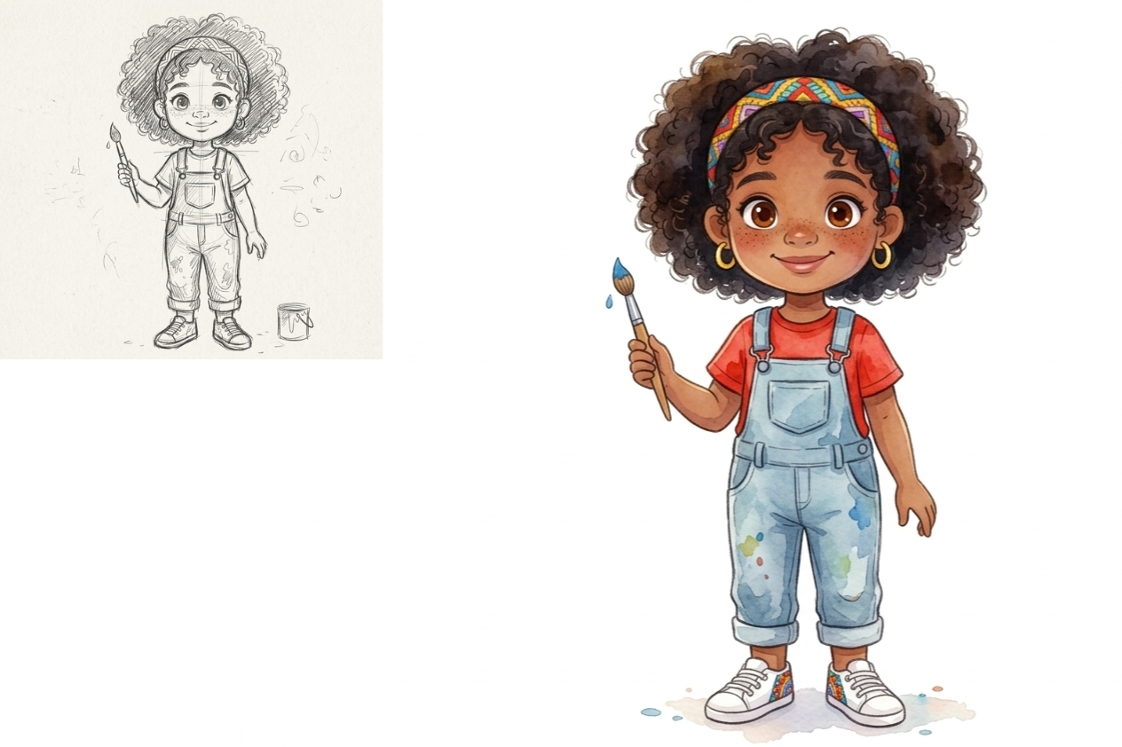Example of Watercolor Children Book Illustrations
