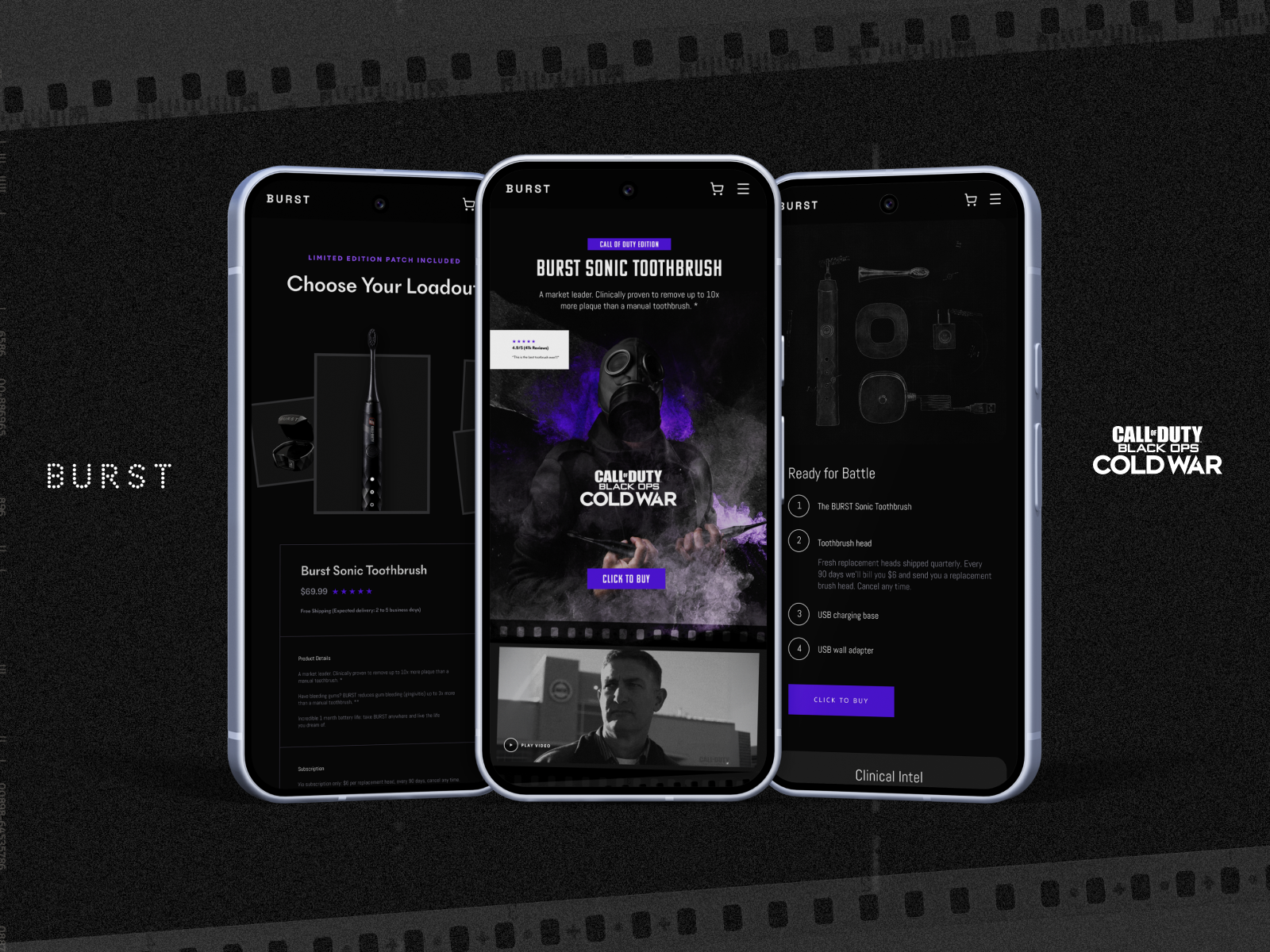 Burst Oral Care — Landing Pages & Graphic Design branding design graphic design healthcare illustration landing page medtech ui ux ux design ux research