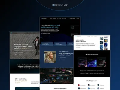 Fountain Life — Precision Health Platform branding design graphic design healthcare landing page longevity medical medtech ui ux ux design ux research