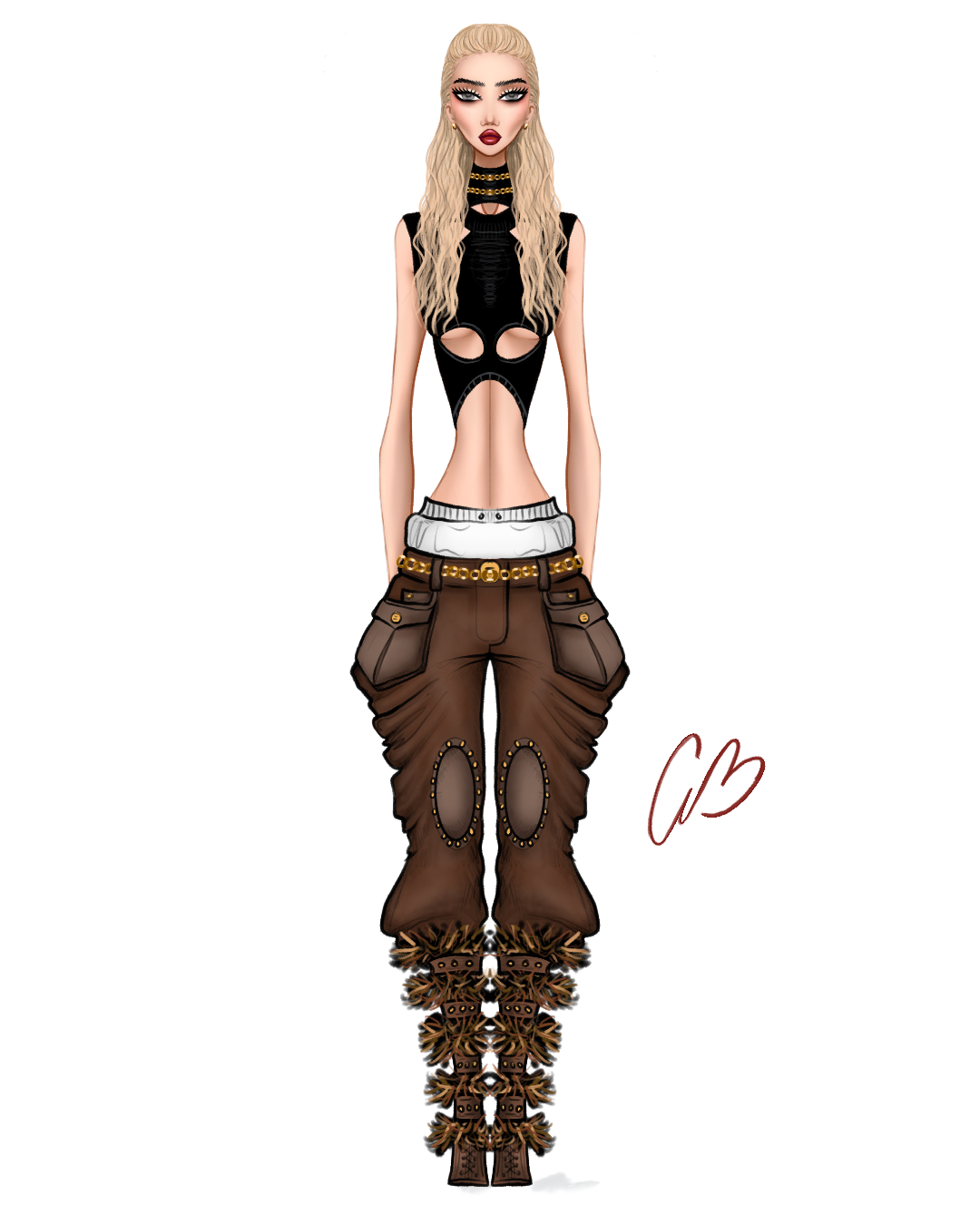 Fashion Illustration-Streetwear Inspired art fashion fashiondesign fashionillustration hairstyle illustration makeup procreate sketch streetwear