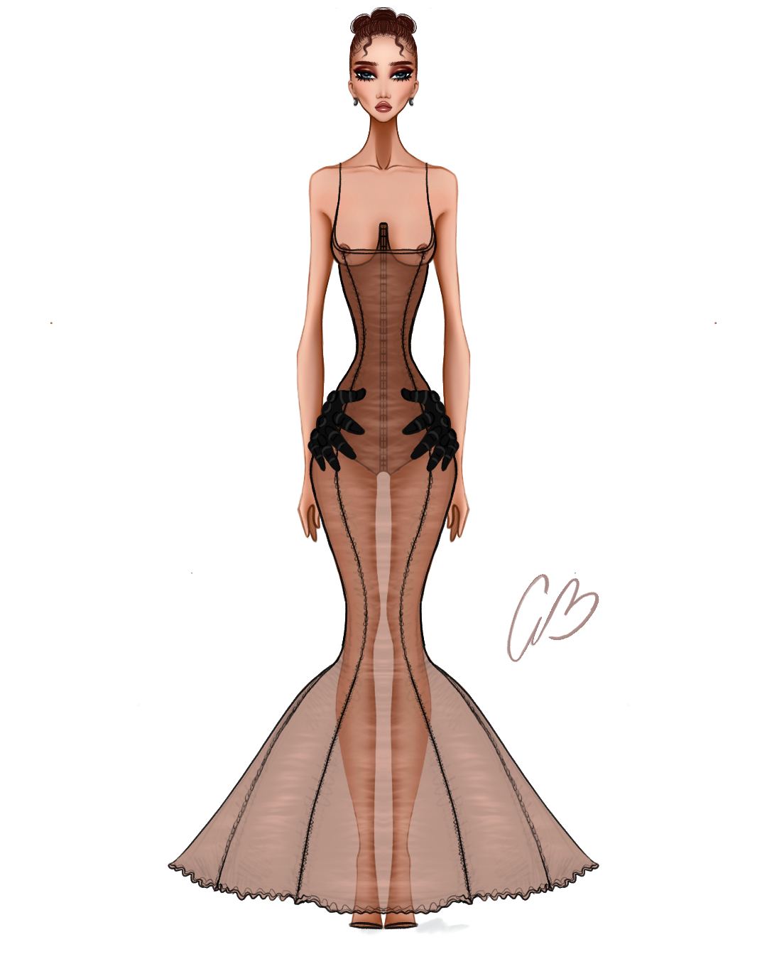 Fashion Illustration-Schiaparelli Inspired