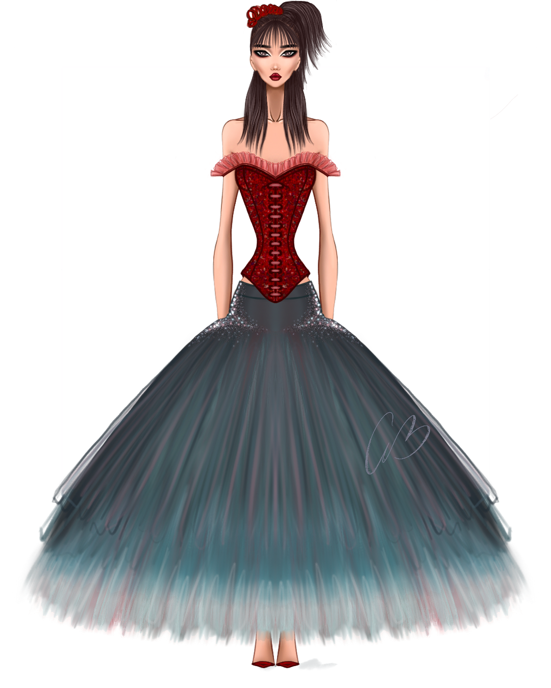 Fashion Illustration-AKB48 Graduation Ceremony Inspired akb48 art fashion fashiondesign fashionillustration hairstyle illustration makeup procreate sketch