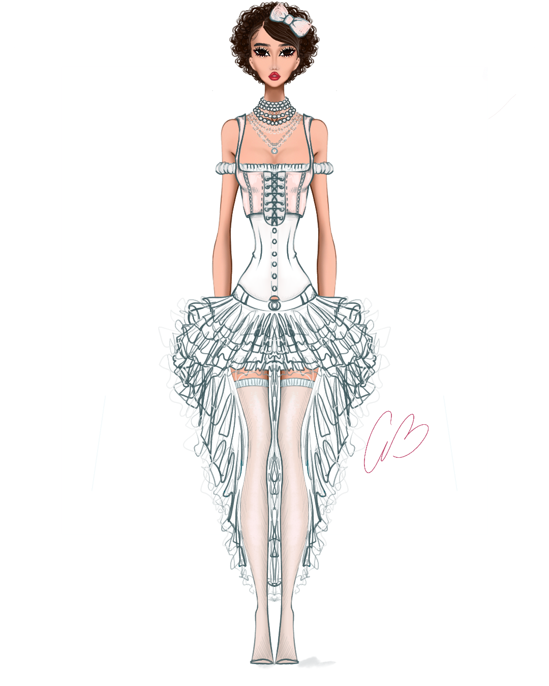 Fashion Illustration-SDN48 Inspired art fashion fashiondesign fashionillustration hairstyle illustration makeup procreate sdn48 sketch